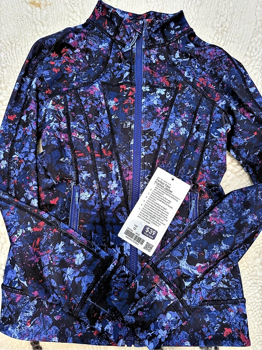 Ivivva (lululemon) Floral Yoga Set in Blue & Pink Size 10 NWT